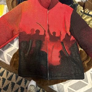 Tapestry puffer jacket made my artist @4444 on instagram